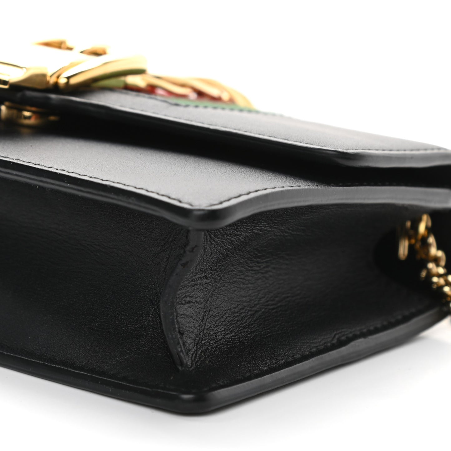 Calfskin Super Mini Sylvie Chain Shoulder Bag Black