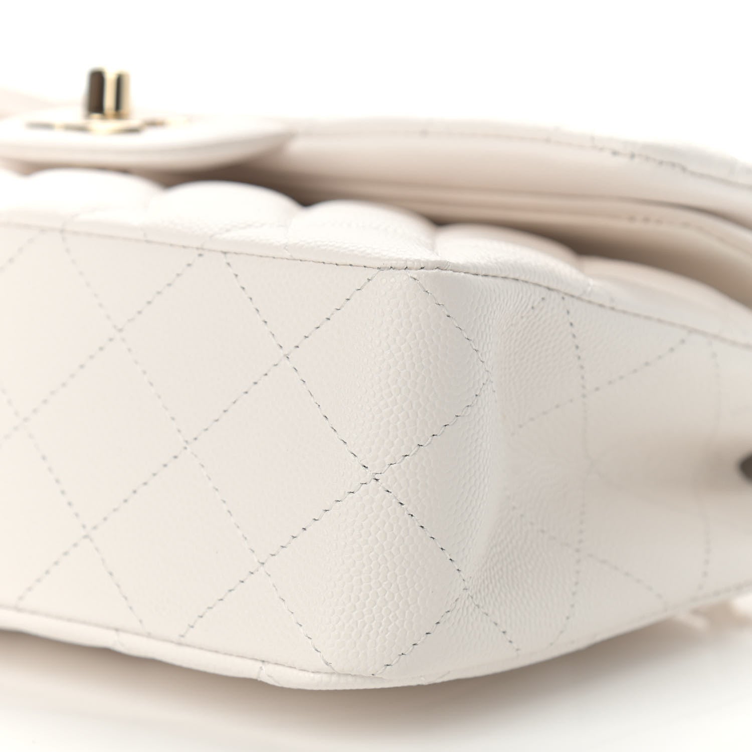 Chanel Caviar Quilted Small Double Flap White 8 of 8