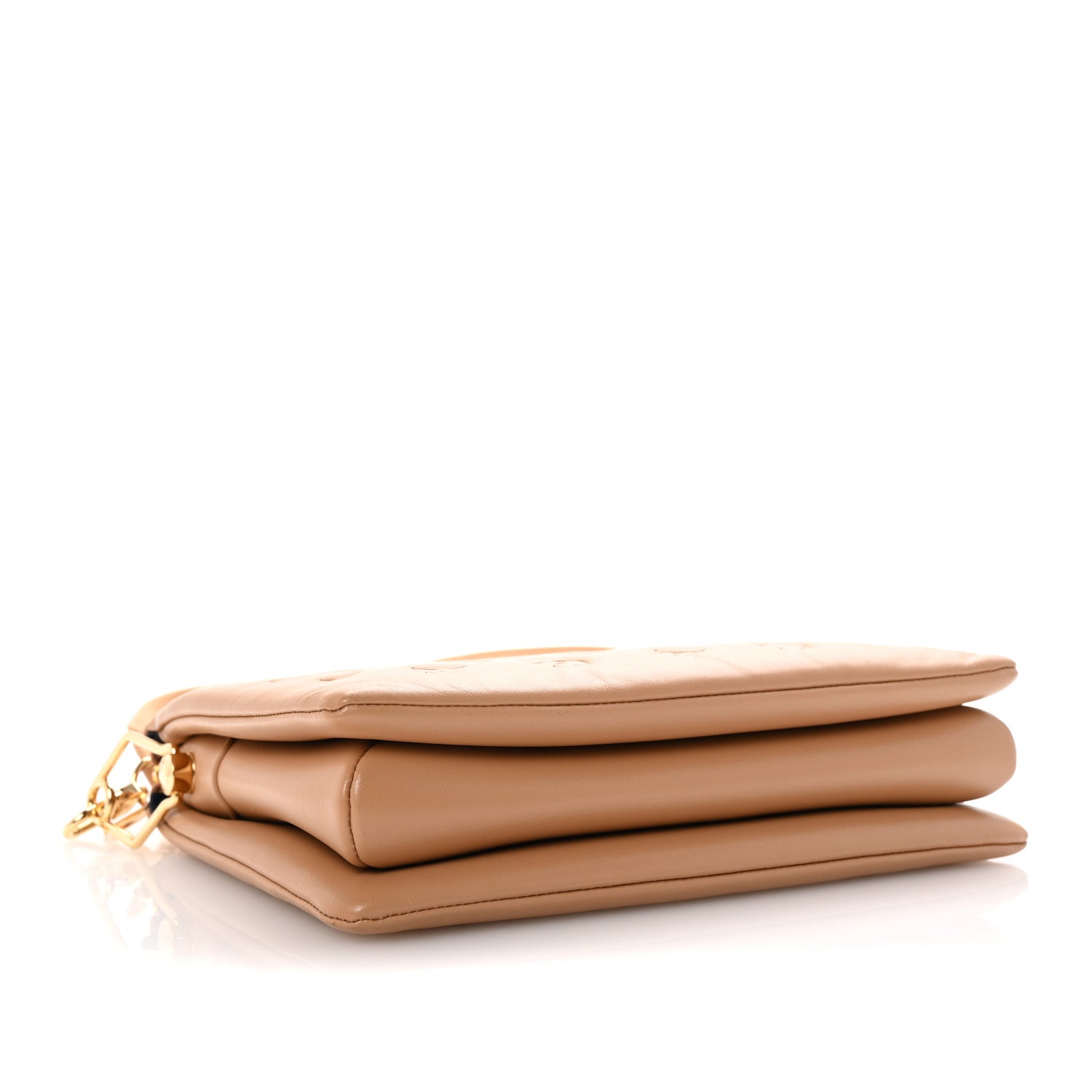 Louis Vuitton Lambskin Embossed Monogram Coussin PM Camel 4 of 9