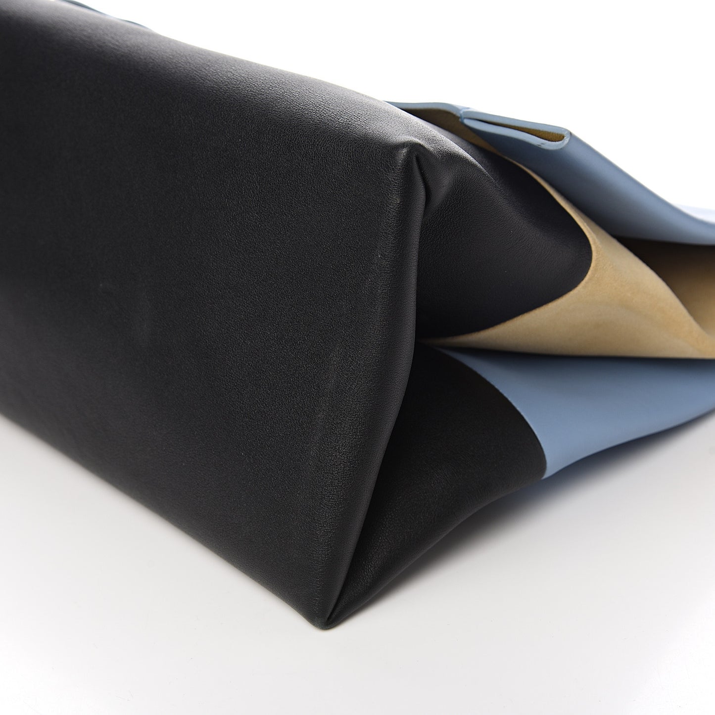 Calfskin Suede All Soft Shoulder Bag Blue Lavender
