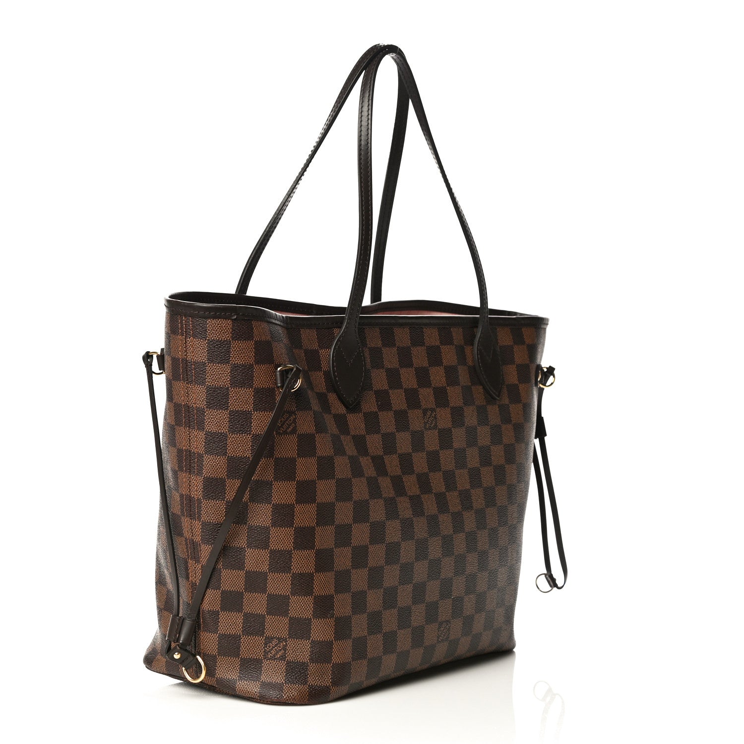 Louis Vuitton Damier Ebene Neo Neverfull MM Rose Ballerine 4 of 14