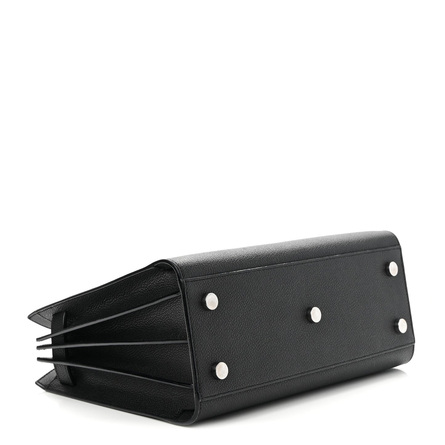 Grained Calfskin Baby Sac De Jour Black