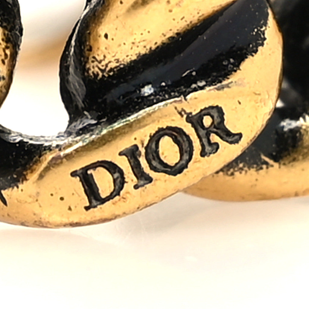 Christian Dior Metal Montaigne 30 Chain Ring S Antique Gold 4 of 5