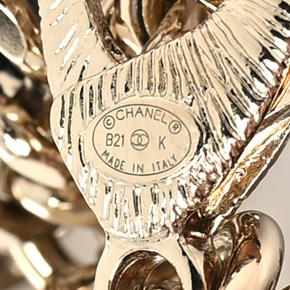 Chanel Lambskin Enamel CC Heart Chain Belt Black Gold 4 of 4