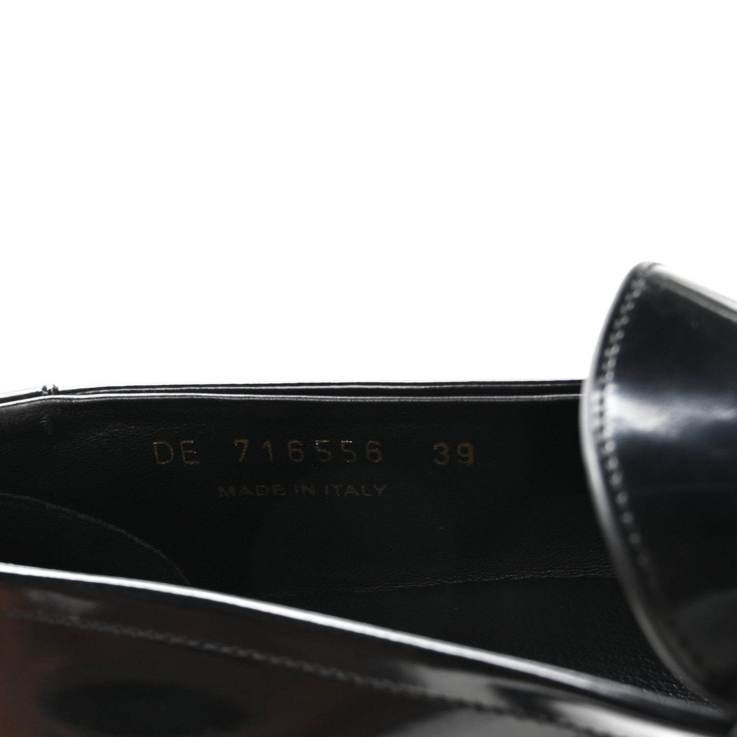 Saint Laurent Glazed Calfskin Le Loafer 15 Penny Slippers 39 Black 7 of 8