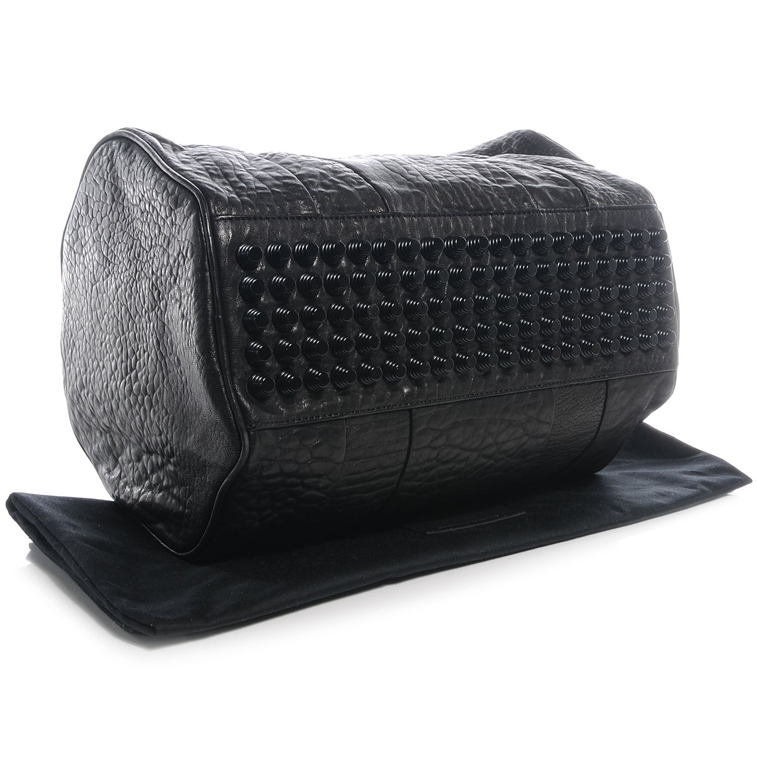 Alexander Wang Pebbled Leather Rocco Black w Black Hardware 4 of 7