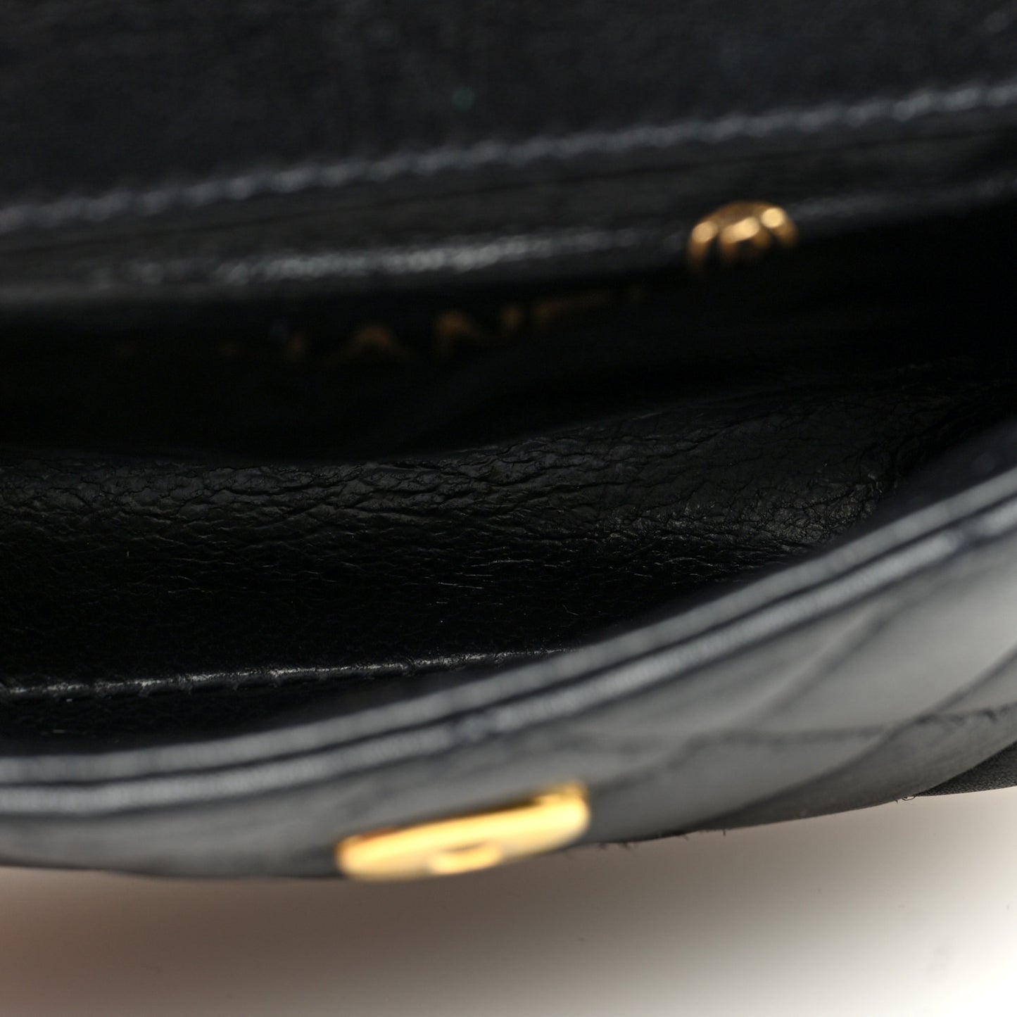 Lambskin Quilted Chain Mini Flap Belt Bag 75 30 Black