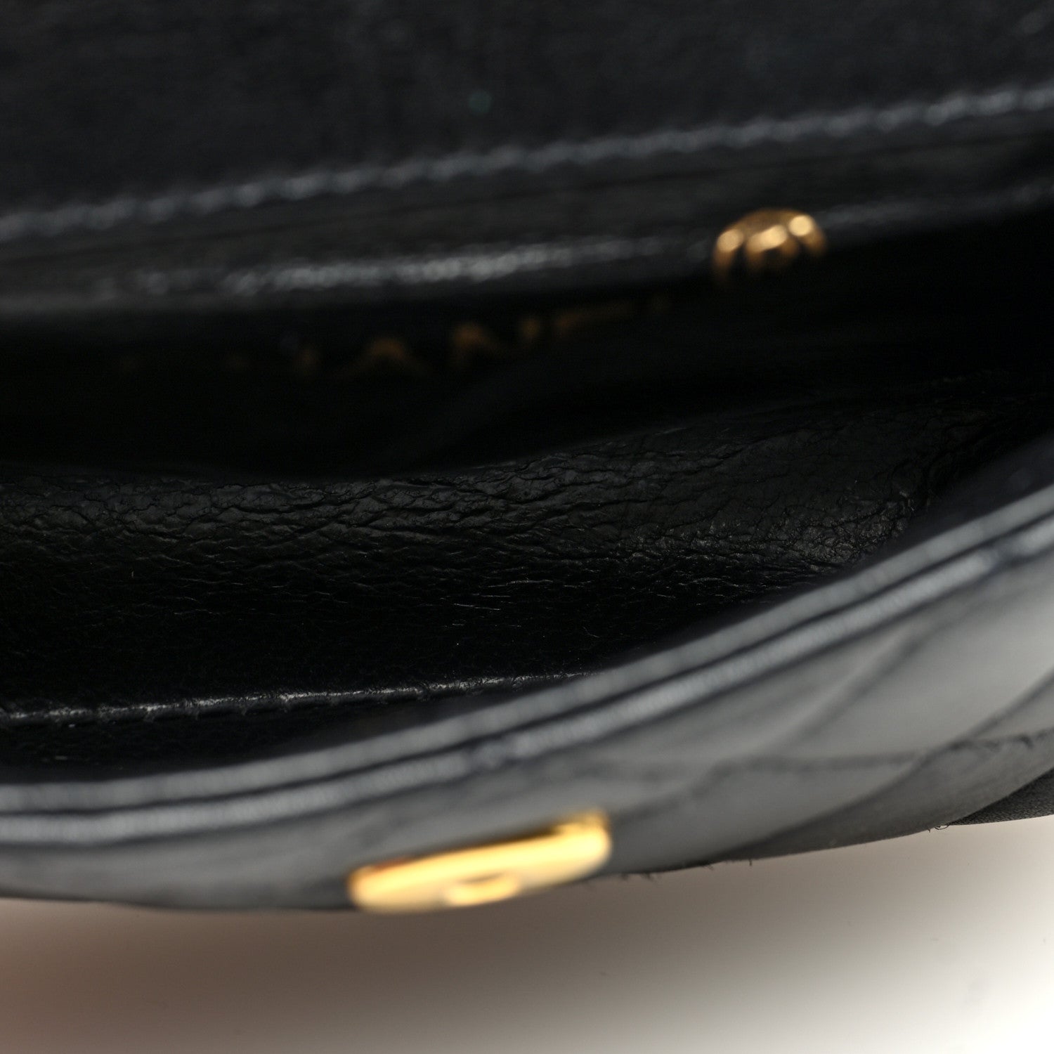 Chanel Lambskin Quilted Chain Mini Flap Belt Bag 75 30 Black 5 of 9