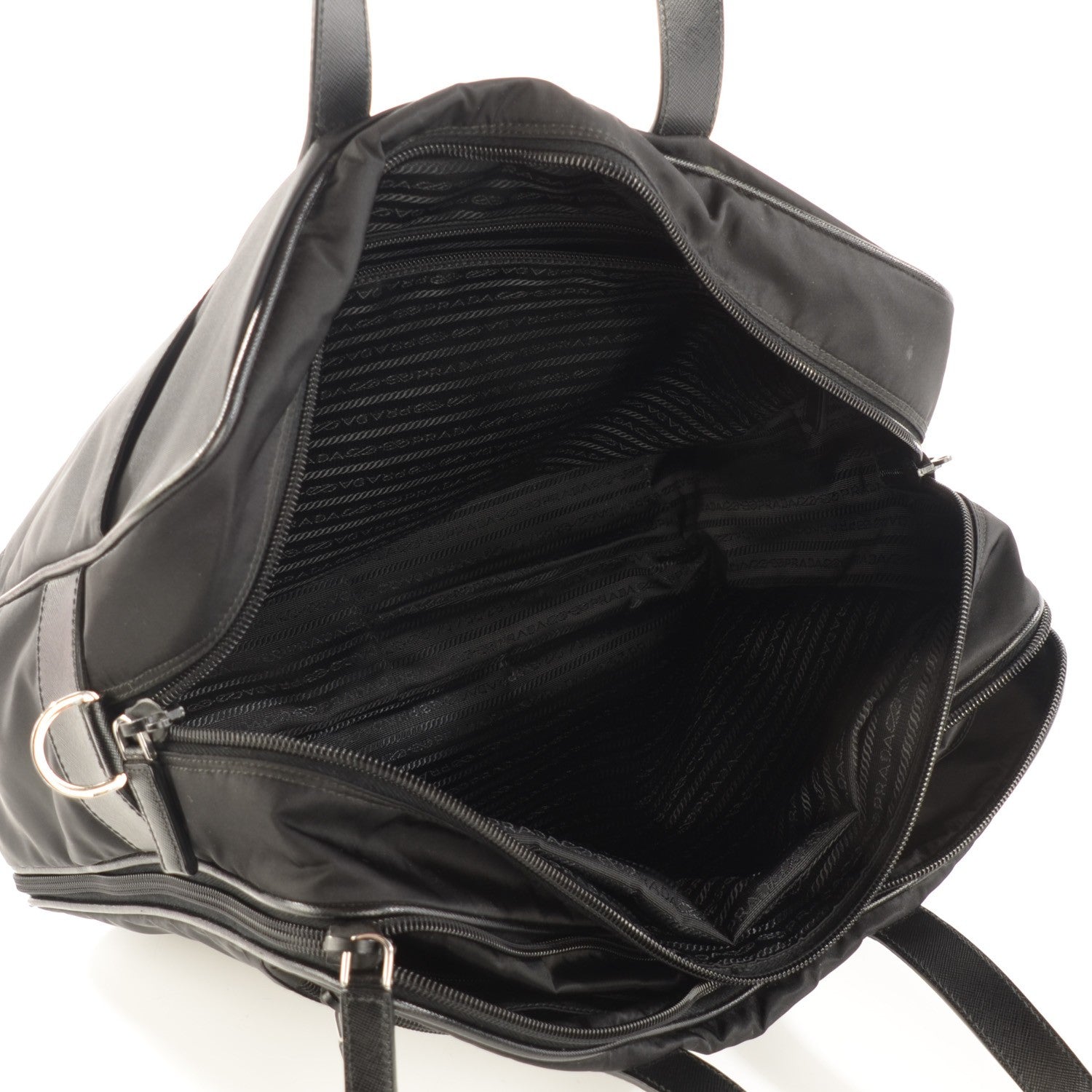 Prada Tessuto Travel Briefcase Black 5 of 8