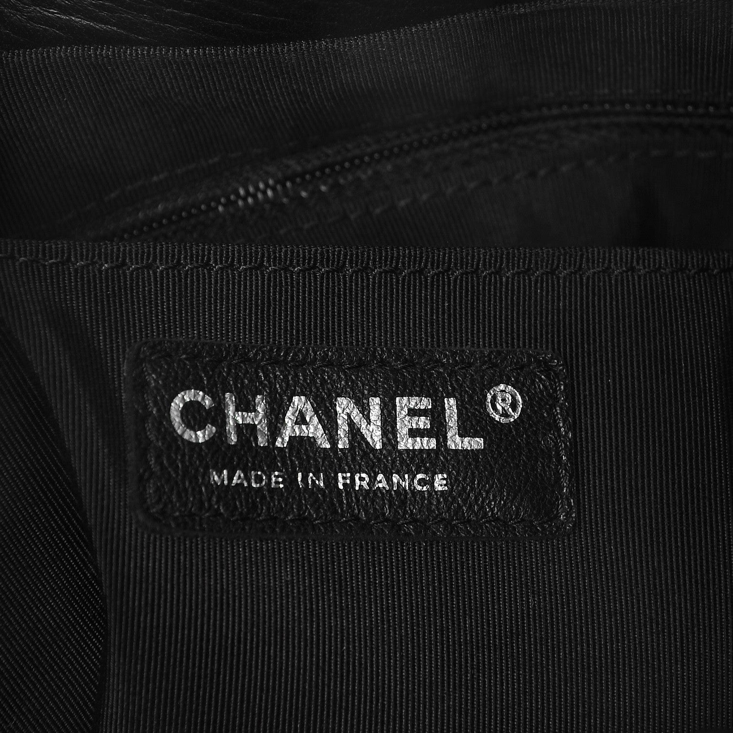 Chanel Deerskin Chevron Small Chain Bucket Bag Black 6 of 8