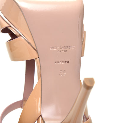 Saint Laurent Patent Tribute 75 Platform Sandals 39 Nude Powder 6 of 9