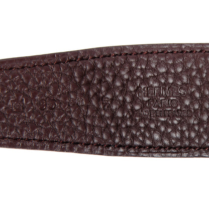Hermes Box Togo Reversible Constance 32mm Brushed H Belt 95 Noir Chocolate 5 of 6