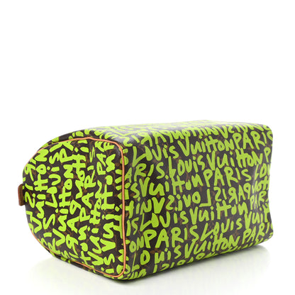 Louis Vuitton Monogram Graffiti Speedy 30 Green 4 of 9
