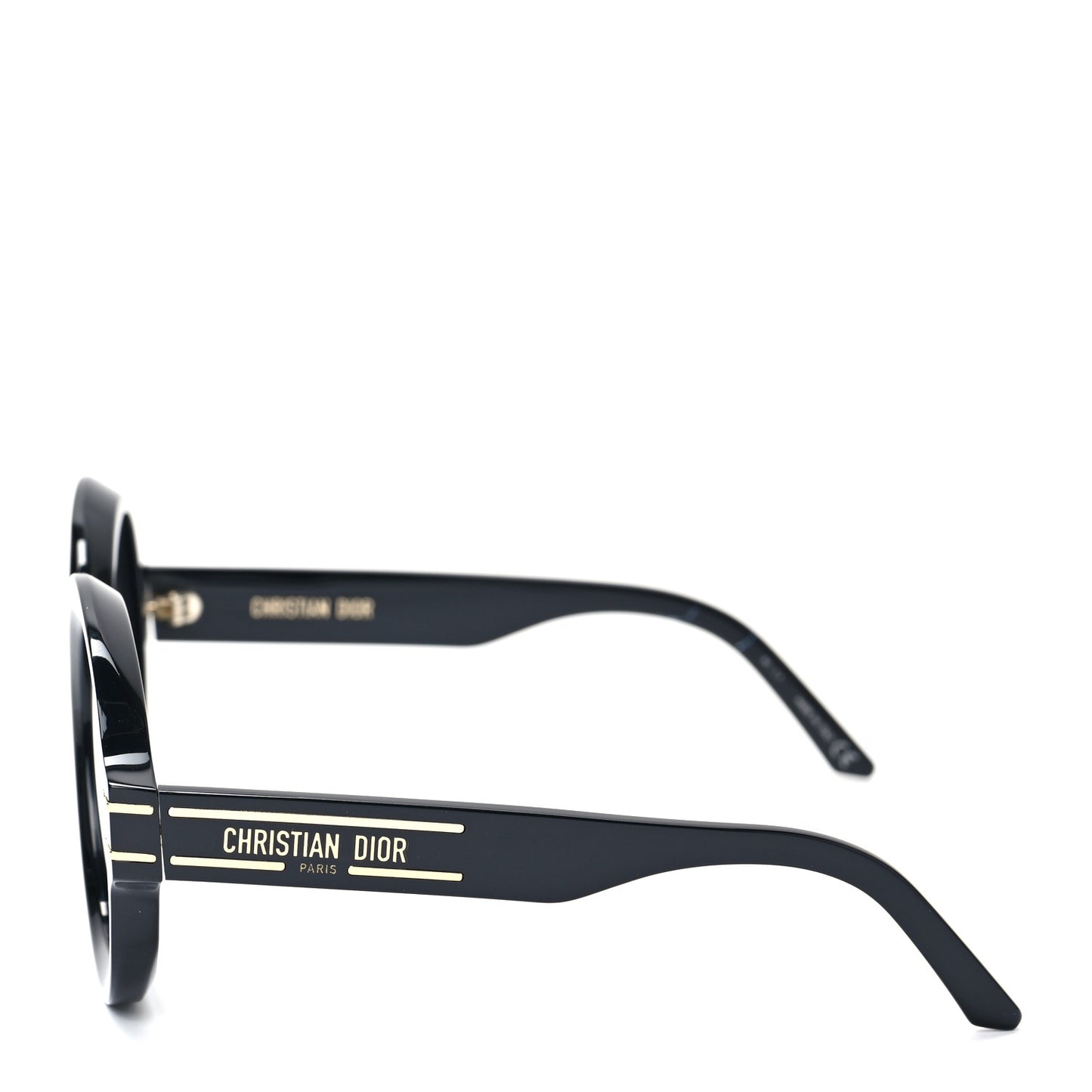 Diorsignature R1U Round Sunglasses Black