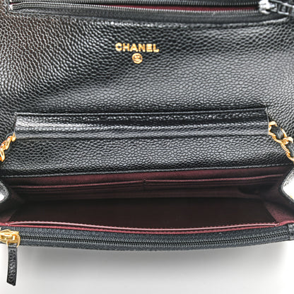 Chanel Caviar Quilted Wallet On Chain WOC Black 5 of 9