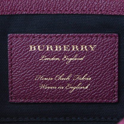 Burberry Soft Grain Calfskin House Check Small Helmsley Crossbody Dark Plum 5 of 7