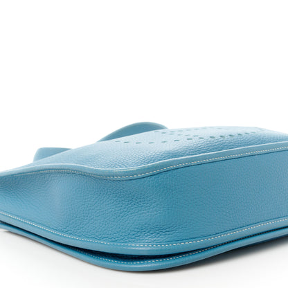 Hermes Taurillon Clemence Evelyne III PM Blue Jean 9 of 14