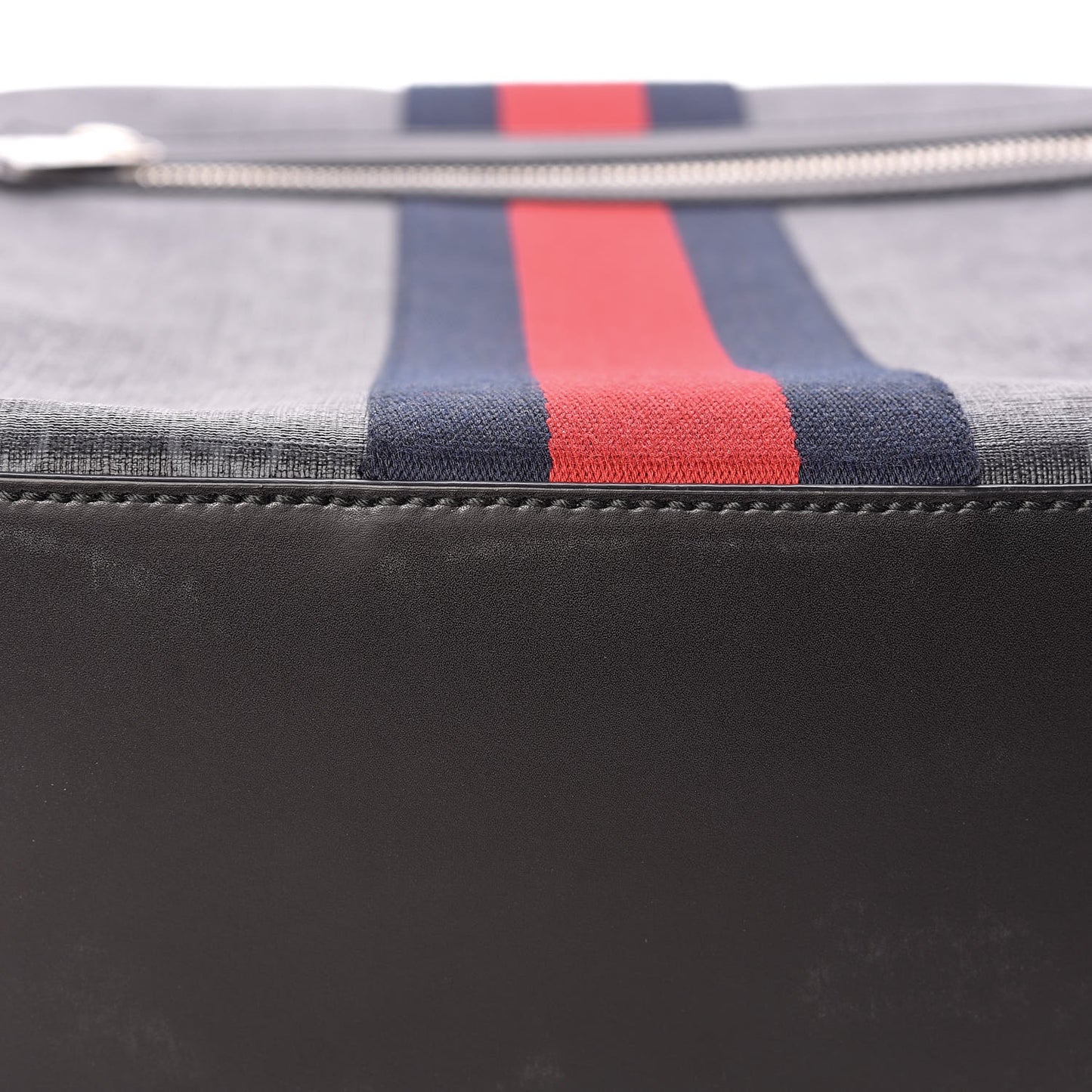 GG Supreme Monogram Web Tote Backpack Black Grey