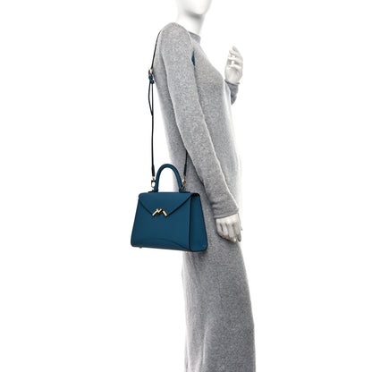 Moynat Carat Calfskin Gabrielle PM Prussian Blue 2 of 8