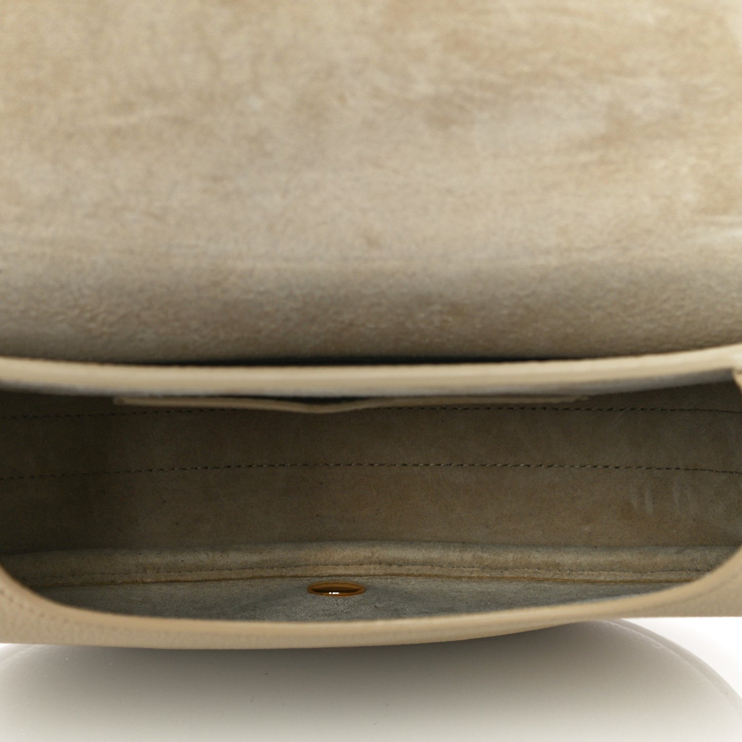 Grained Calfskin Medium Bobby Flap Beige