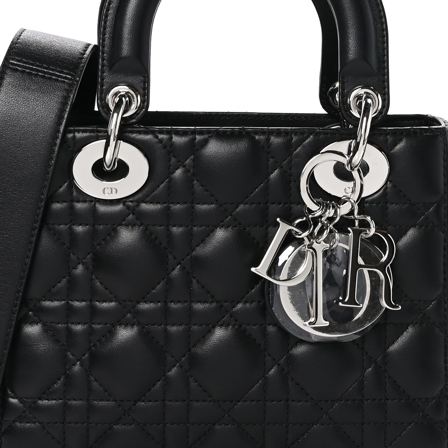 Christian Dior Lambskin Cannage Small My ABCDior Lady Dior Black 7 of 10