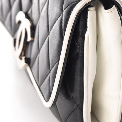 Chanel Lambskin Two Tone Flap Black White 10 of 19