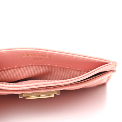 Chanel Caviar Quilted Boy Card Holder Pink 5 of 8