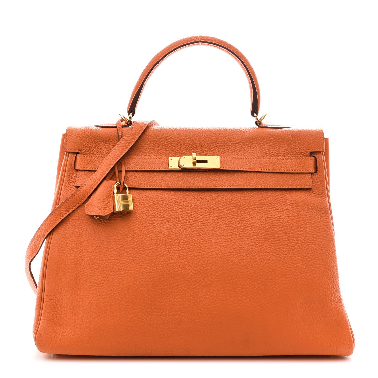 Hermes Togo Kelly Retourne 35 Orange 1 of 21