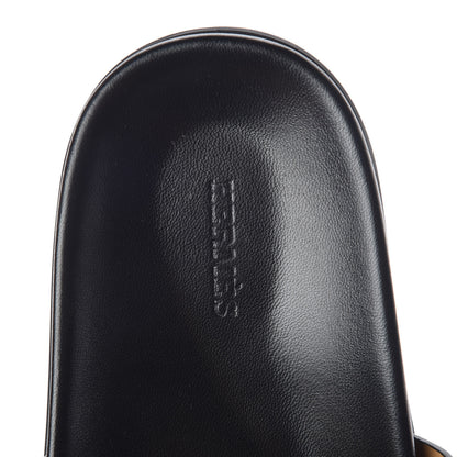 Hermes Calfskin Mens Tao Sandals 44 Black 6 of 8