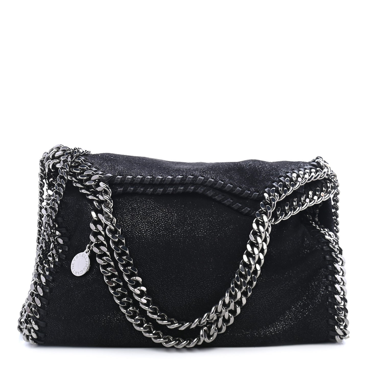 Shaggy Deer Mini Falabella Fold Over Tote Black
