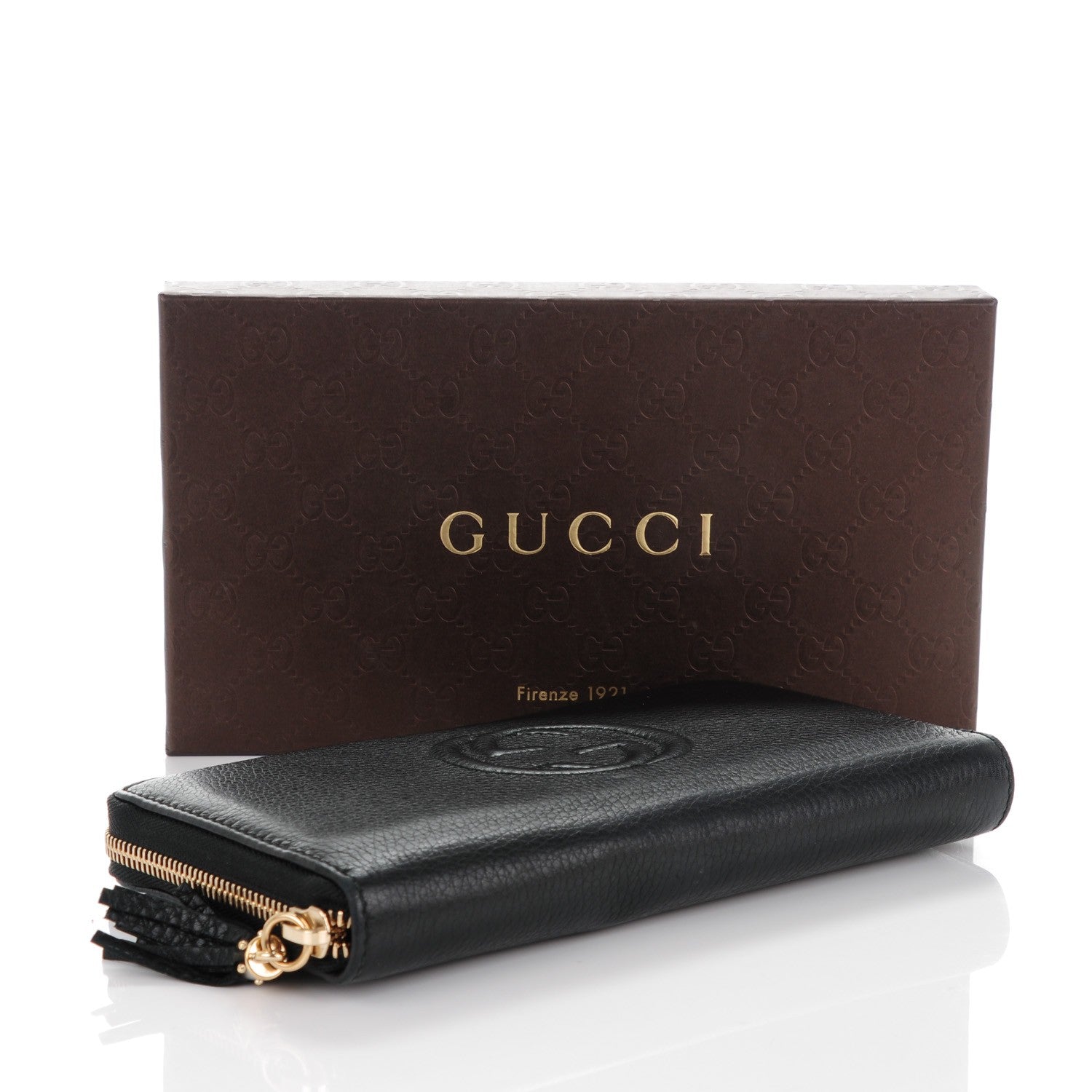 Gucci Calfskin Soho Zip Around Wallet Black 4 of 9