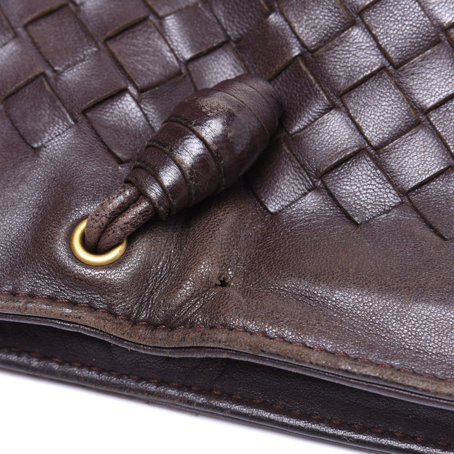 Nappa Intrecciato Mini Shoulder Bag Ebano
