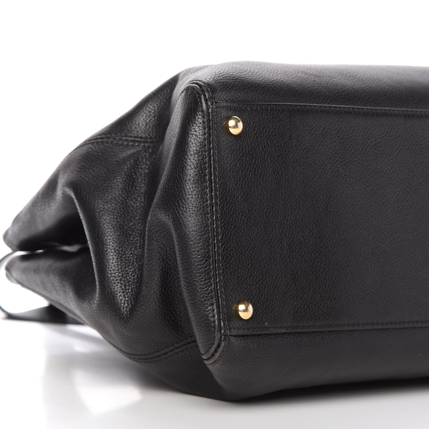 Calfskin Cerf Executive Shopper Tote Black