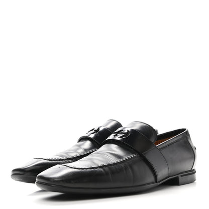 Gucci Calfskin Interlocking G Mens Loafers 9.5 Black 3 of 8