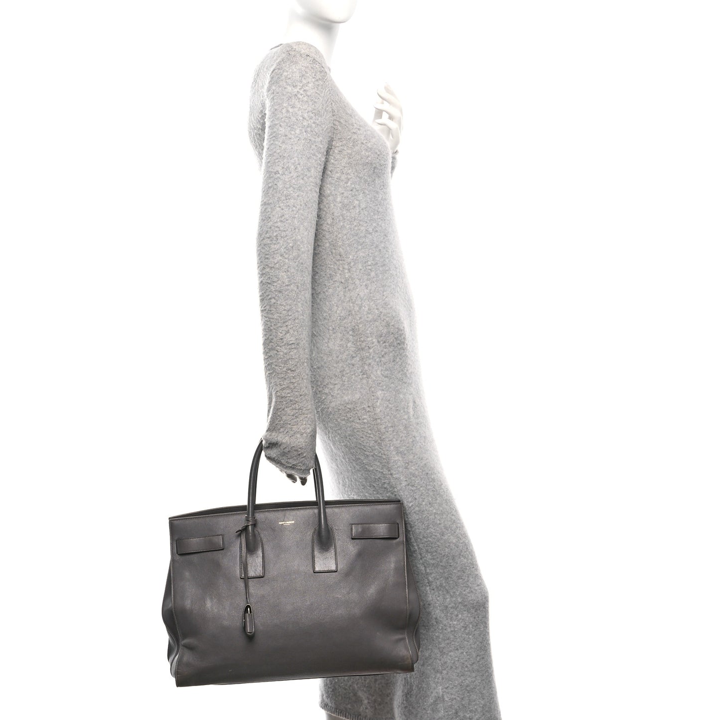 Calfskin Large Sac de Jour Carryall Grey