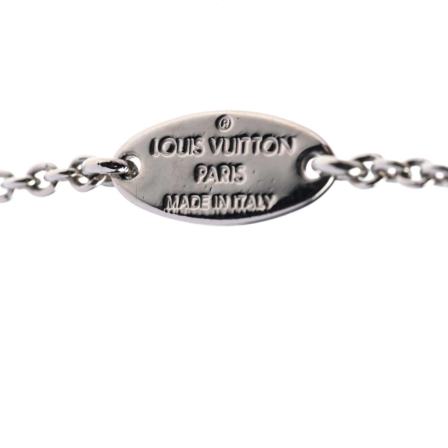 Louis Vuitton Metal Essential V Supple Necklace Silver 4 of 6
