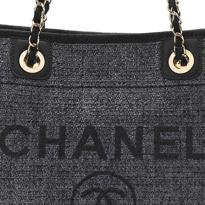Chanel Lurex Boucle Small Deauville Tote Black 8 of 12