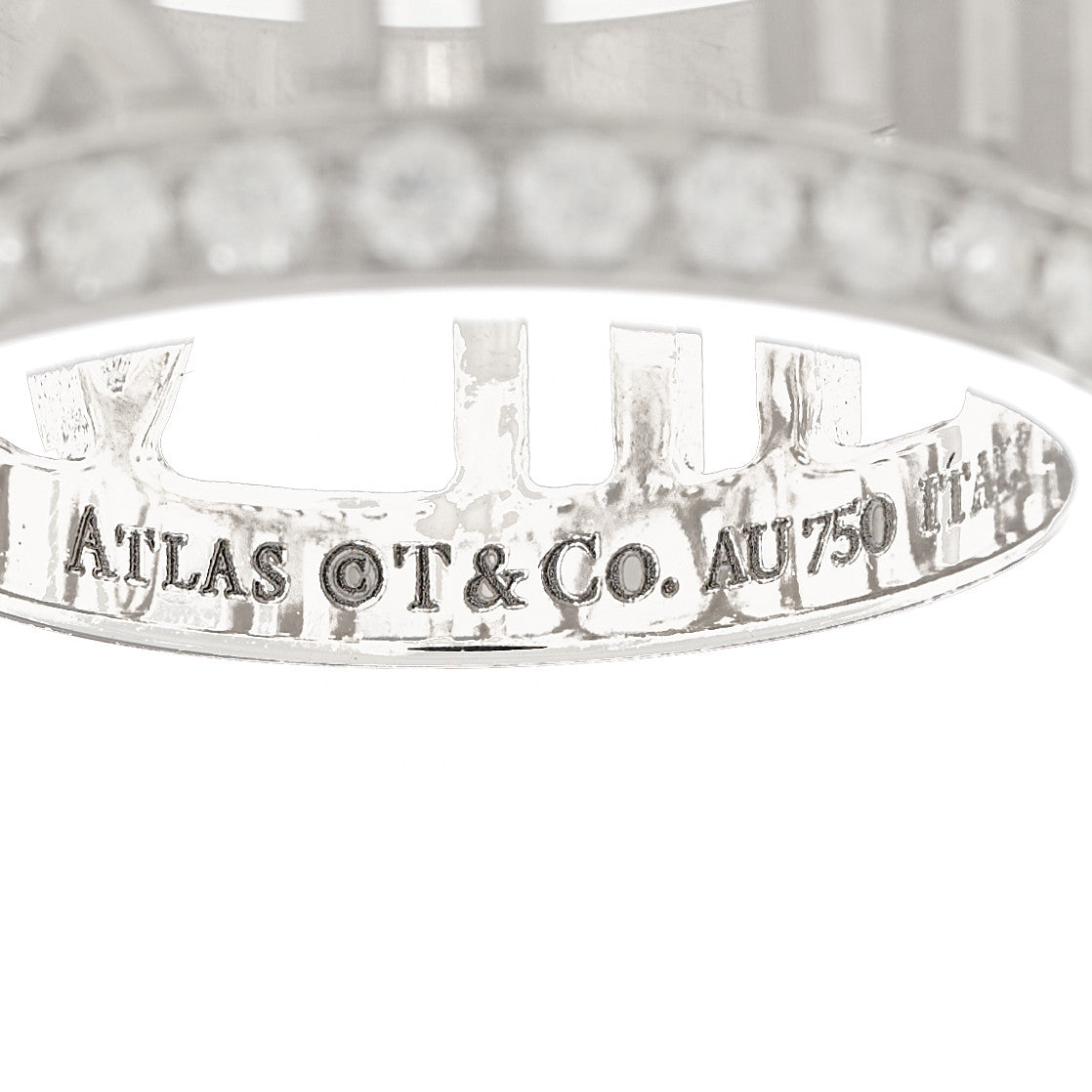 Tiffany 18K White Gold Diamond Wide Atlas Open Ring 47 4 4 of 5