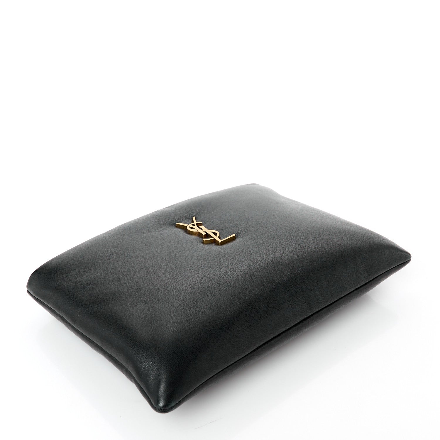 Saint Laurent Lambskin Small Calypso Pouch Black 4 of 8