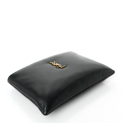 Saint Laurent Lambskin Small Calypso Pouch Black 4 of 8