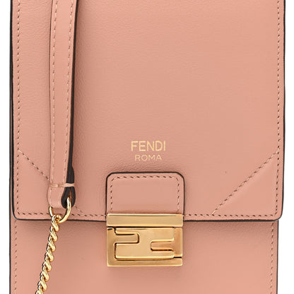 Fendi Vitello Grace Matte Kan U Vertical Wallet On Chain Rosa Bourbon 8 of 11