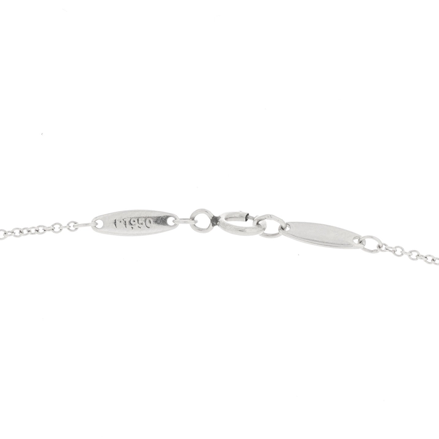 Platinum Diamond .12ct Elsa Peretti Diamonds By The Yard Pendant Necklace