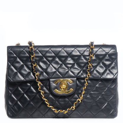 Chanel Lambskin XL Jumbo Flap Navy 1 of 7