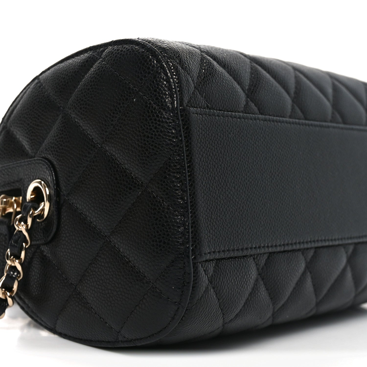 Chanel Caviar Quilted Barrel Clutch With Chain Black 9 of 10