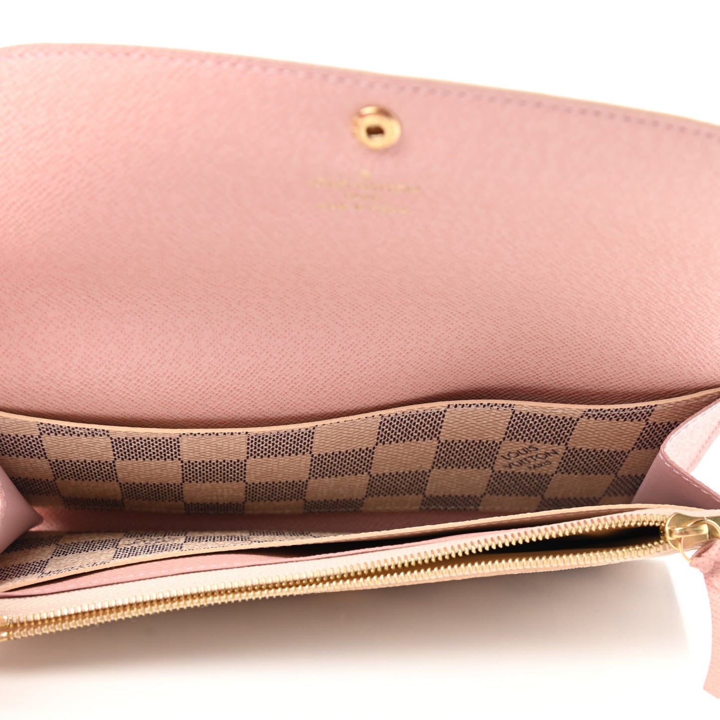 Damier Azur Emilie Wallet Rose Ballerine