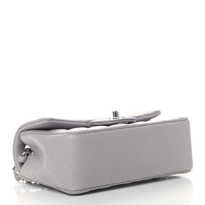 Chanel Lambskin Quilted Mini Rectangular Flap Grey 3 of 4