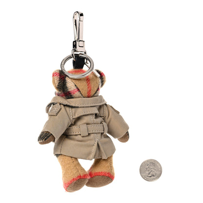 Burberry Thomas Check Trench Teddy Bear Keychain Charm Camel 2 of 4