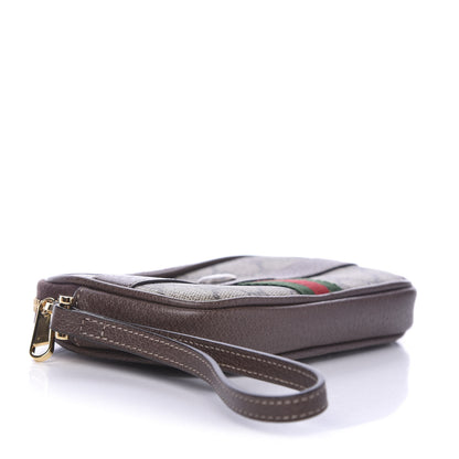 Gucci GG Supreme Monogram Ophidia Phone Case Wristlet Brown 4 of 7