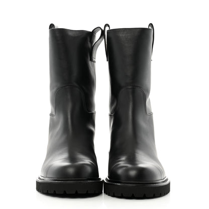 Chanel Calfskin CC Ankle Boots 38 Black 3 of 10