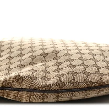 Gucci Monogram Calfskin Web Large Shoulder Bag Beige Brown 10 of 12